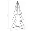 Bowery Hill Christmas Cone Tree Warm white Metal Medium Christmas Cone Tree