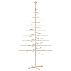 Bowery Hill Wooden Christmas Tree Natural Wood Solid pine wood Bamboo