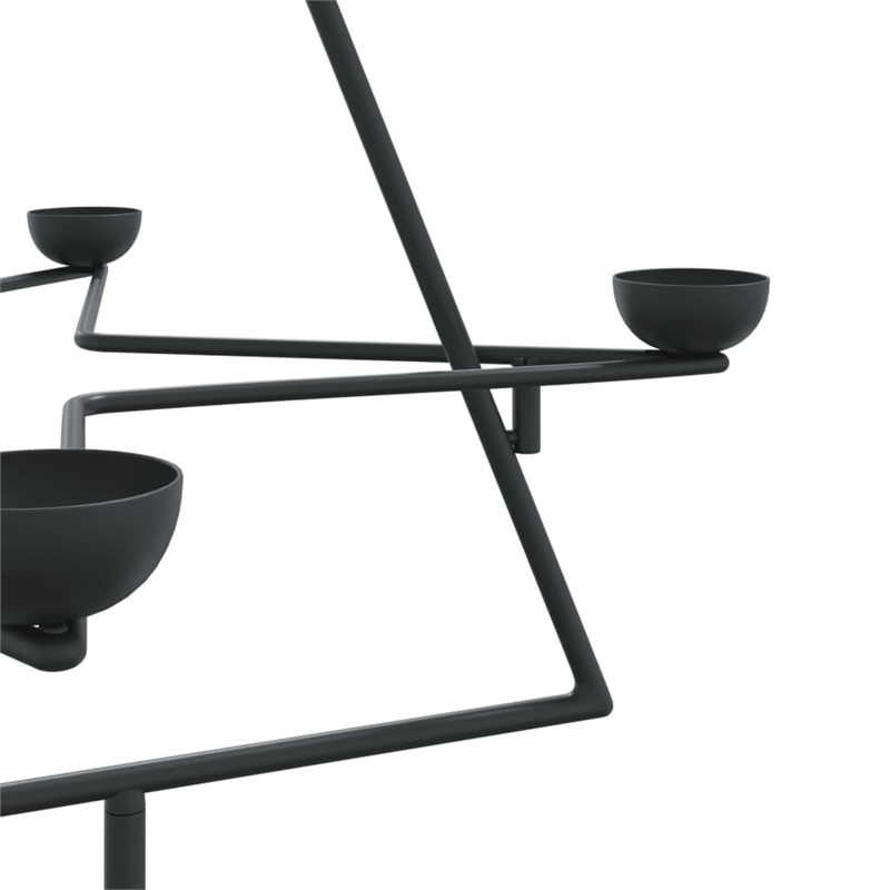 Bowery Hill Metal Christmas Tree Black Powder-coated Steel 30 in Collapsible