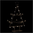 Bowery Hill Metal Christmas Tree Black Powder-coated Steel 30 in Collapsible