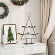Bowery Hill Metal Christmas Tree Black Powder-coated Steel 30 in Collapsible