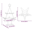 Bowery Hill Metal Christmas Tree Black Powder-coated Steel 30 in Collapsible