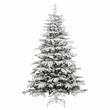 Bowery Hill Artificial Hinged Christmas Tree Green and white PVC PE iron