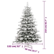 Bowery Hill Artificial Hinged Christmas Tree Green and white PVC PE iron