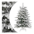 Bowery Hill Artificial Hinged Christmas Tree Green and white PVC PE iron