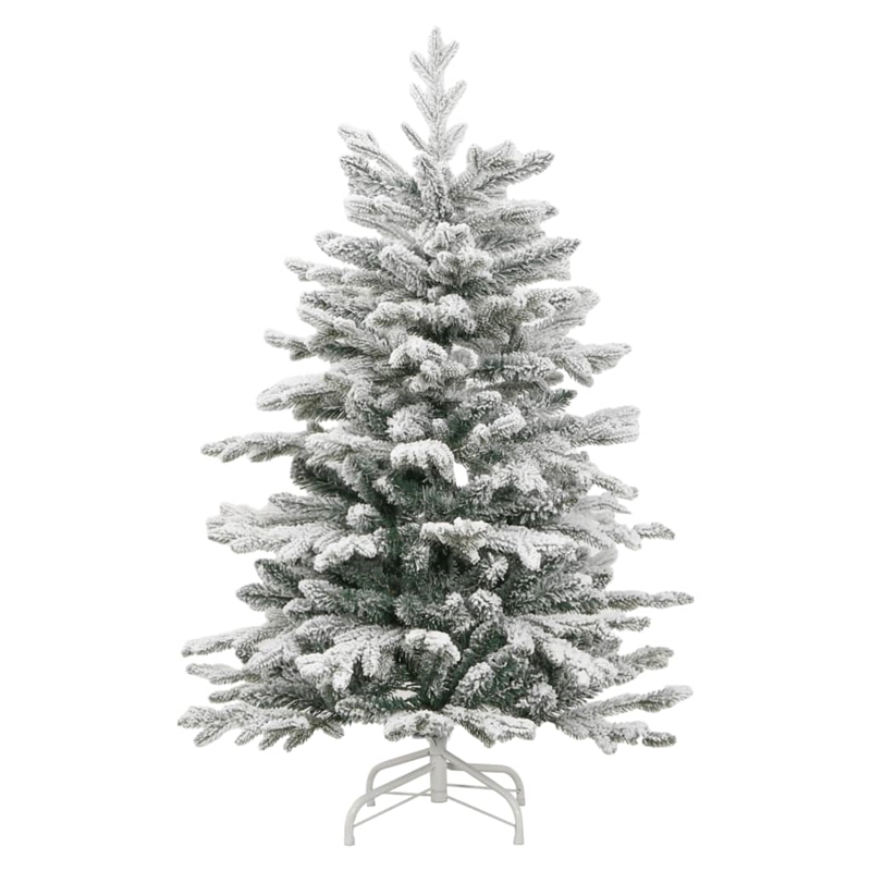Bowery Hill Artificial Hinged Christmas Tree Green and white PVC PE Iron