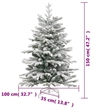 Bowery Hill Artificial Hinged Christmas Tree Green and white PVC PE Iron
