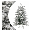 Bowery Hill Artificial Hinged Christmas Tree Green and white PVC PE Iron