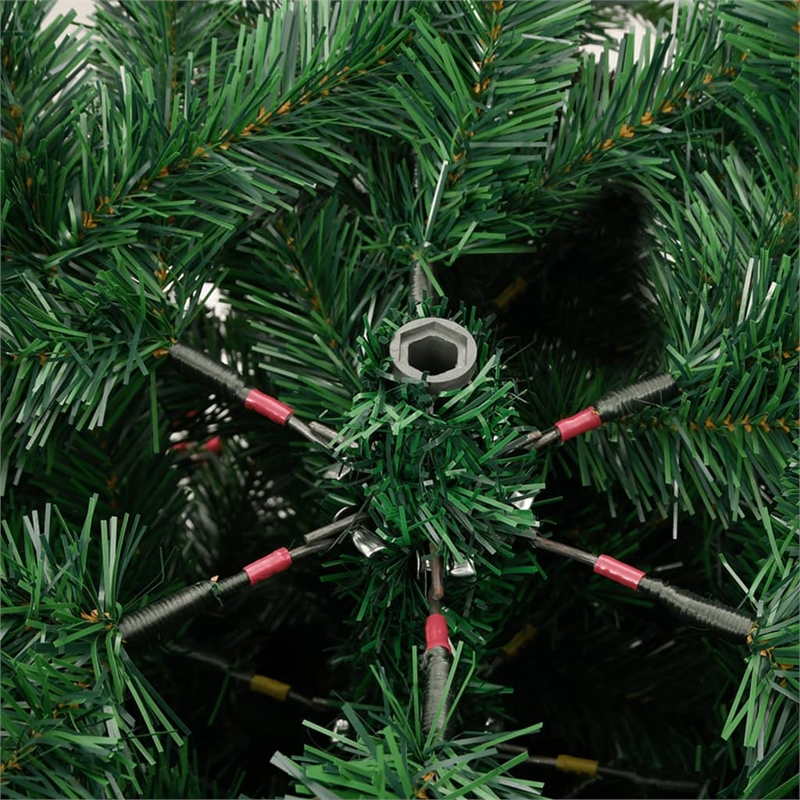 Bowery Hill Artificial Hinged Christmas Tree Green PVC PE Iron 82.7