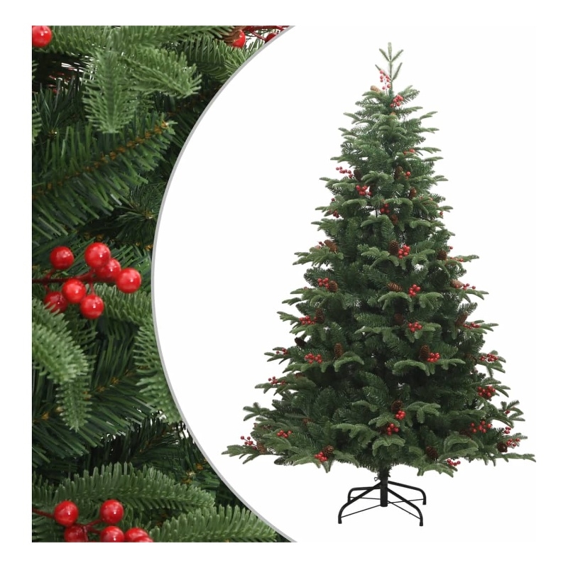 Bowery Hill Artificial Hinged Christmas Tree Green PVC PE Iron 82.7