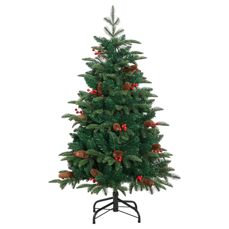Bowery Hill Artificial Hinged Christmas Tree Green PVC PE Iron