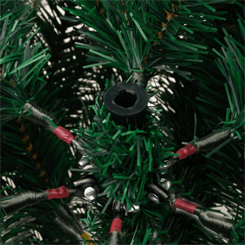 Bowery Hill Artificial Hinged Christmas Tree Green PVC PE Iron
