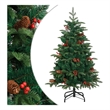 Bowery Hill Artificial Hinged Christmas Tree Green PVC PE Iron