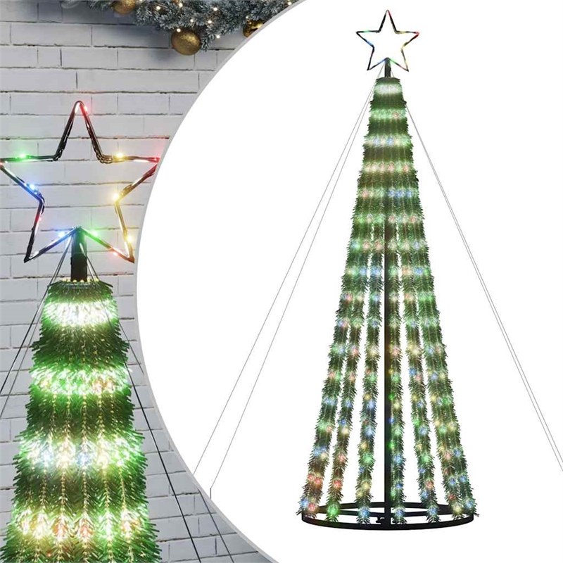 Bowery Hill LED Christmas Tree Colorful light with green needles