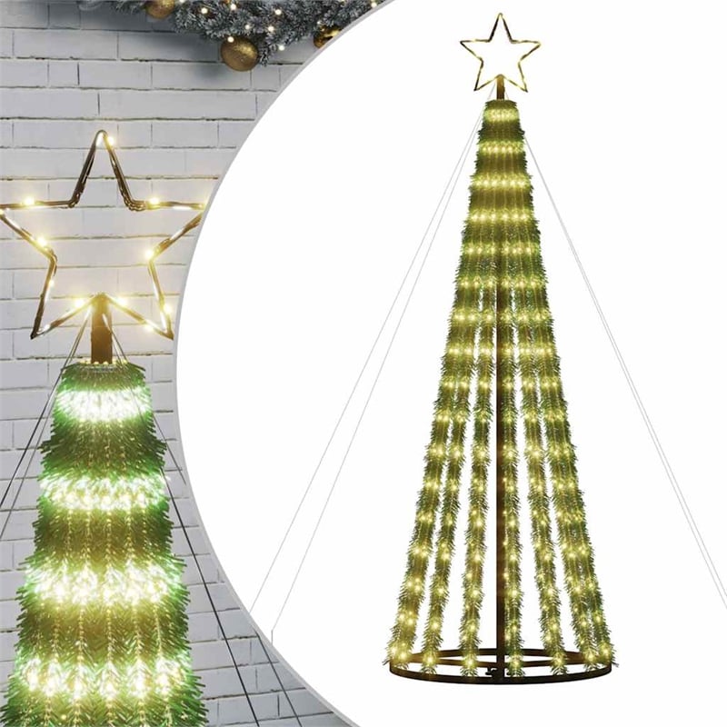 Bowery Hill LED Christmas Tree Warm white dark green PVC Copper Iron