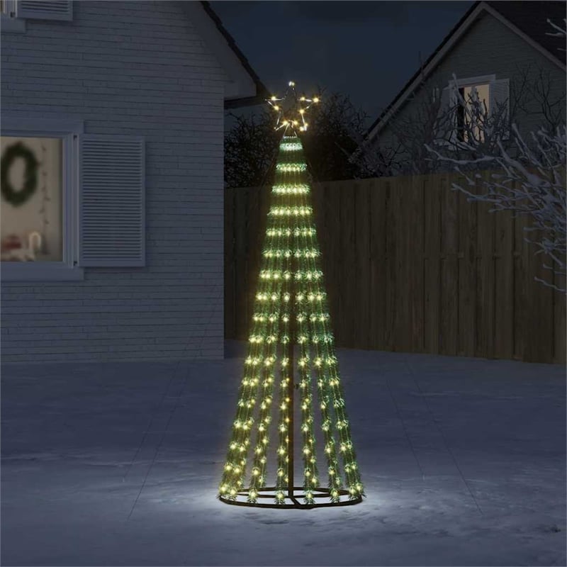 Bowery Hill LED Christmas Tree Warm white dark green PVC Copper Iron