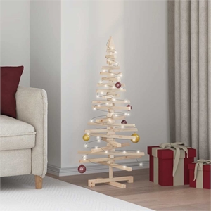 Bowery Hill Wooden Christmas Tree for Decoration 47.2&quot Solid Wood Pine