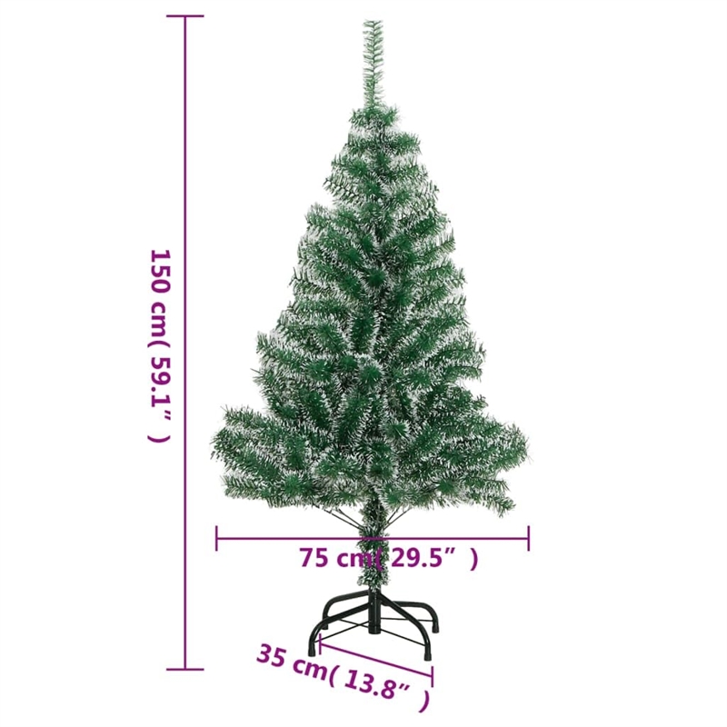Bowery Hill Artificial Christmas Tree Green and white PET 59.1