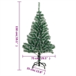Bowery Hill Artificial Christmas Tree Green and white PET 59.1
