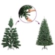 Bowery Hill Artificial Hinged Christmas Tree Green PVC Medium