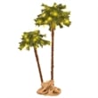 Bowery Hill Christmas Tree Green and Brown PVC Steel Linen Fabric