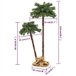 Bowery Hill Christmas Tree Green and Brown PVC Steel Linen Fabric