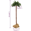 Bowery Hill Christmas Tree Green and Brown PVC Steel Linen Fabric 82.7