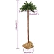 Bowery Hill Christmas Tree Green and Brown PVC Steel Linen Fabric