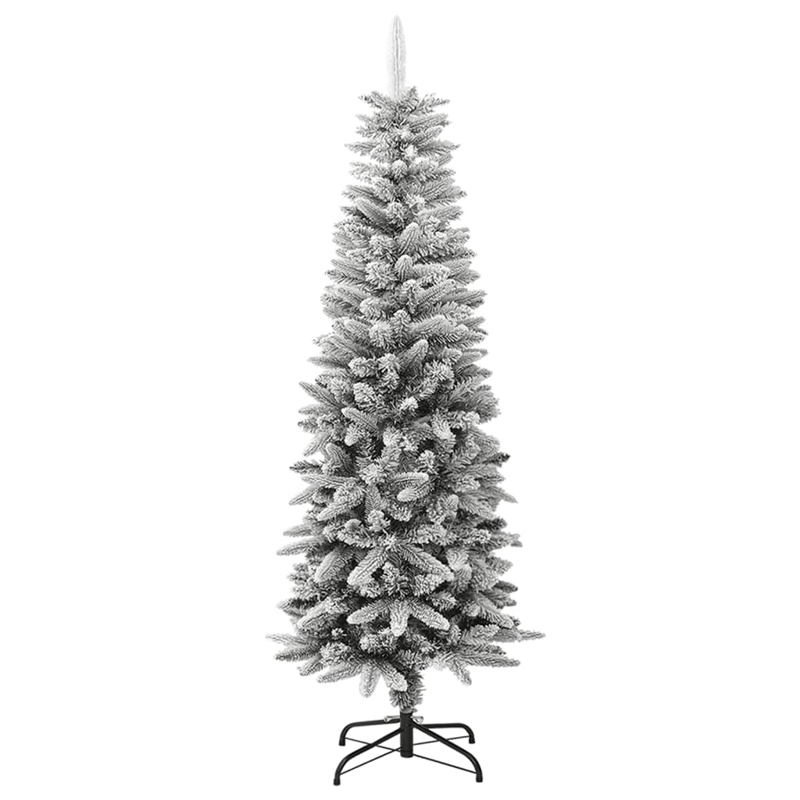 Bowery Hill Contemporary Christmas Tree White Green PVC PE Steel 59.1