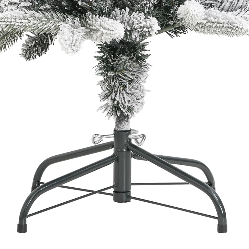 Bowery Hill Contemporary Christmas Tree White Green PVC PE Steel 59.1