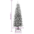 Bowery Hill Contemporary Christmas Tree White Green PVC PE Steel 59.1