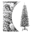 Bowery Hill Contemporary Christmas Tree White Green PVC PE Steel 59.1