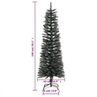 Bowery Hill Christmas Tree Green and white PVC and Steel Slim