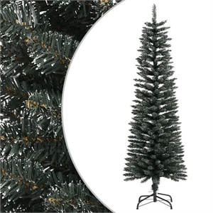 Bowery Hill Christmas Tree Green and white PVC and Steel Slim