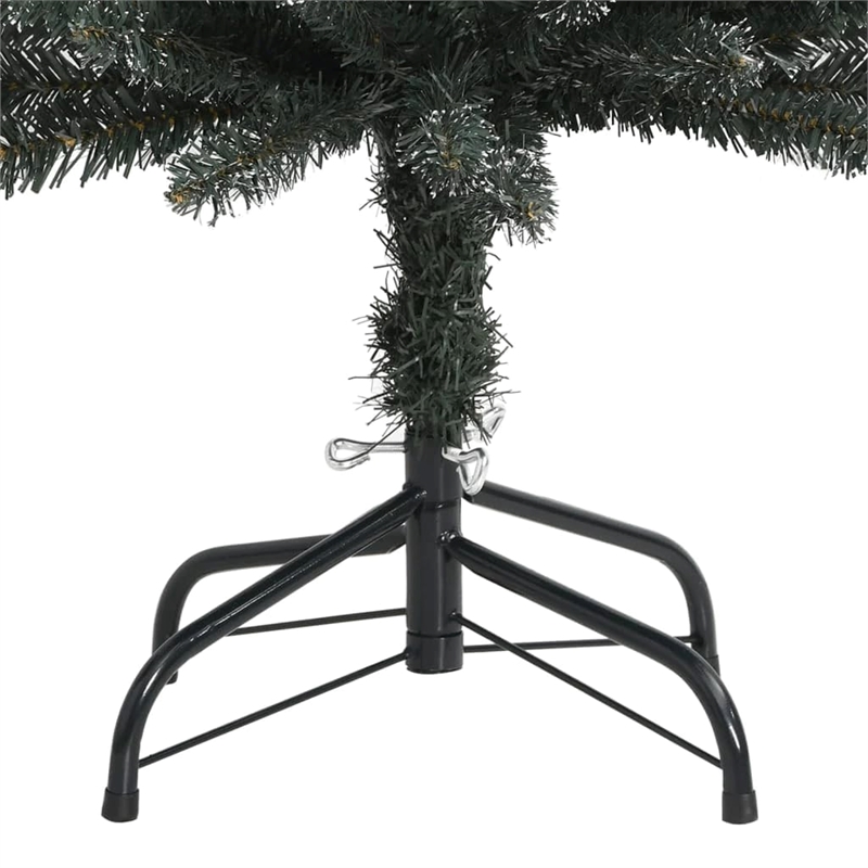 Bowery Hill Christmas Tree Green and white PVC and Steel Slim