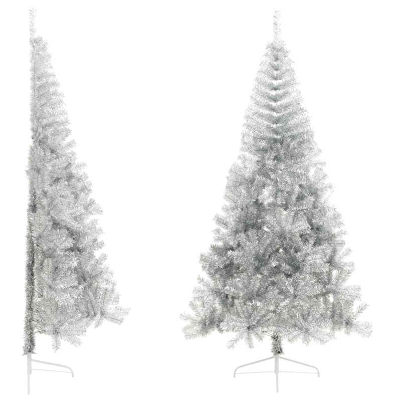 Bowery Hill Christmas Tree Silver PET Large Christmas Tree Cone-shaped