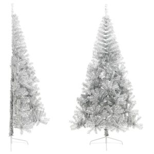 Bowery Hill Christmas Tree Silver PET Large Christmas Tree Cone-shaped