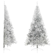 Bowery Hill Christmas Tree Silver PET Large Christmas Tree Cone-shaped