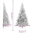 Bowery Hill Christmas Tree Silver PET Large Christmas Tree Cone-shaped