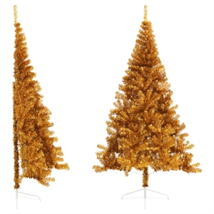 Bowery Hill Christmas Tree Gold PET Large Artificial Christmas Tree