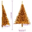 Bowery Hill Christmas Tree Gold PET Medium Simple Artificial Christmas Tree