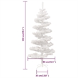 Bowery Hill Swirl Christmas Tree White PVC 4.9 feet Christmas Tree Spiral
