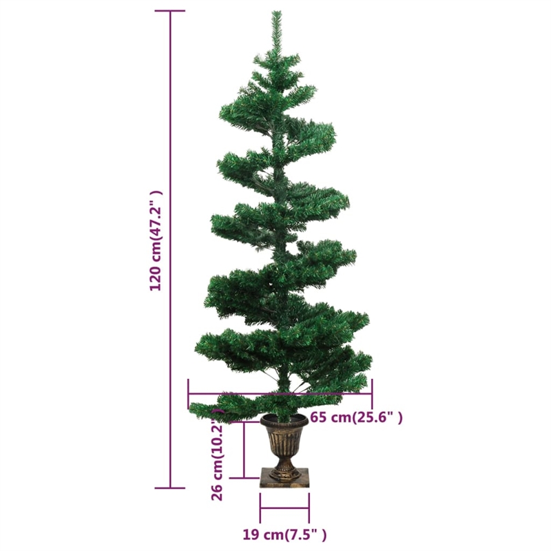 Bowery Hill Swirl Christmas Tree Green PVC Medium Swirl Christmas Tree