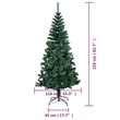 Bowery Hill Christmas Tree Green with Iridescent Tips PVC Steel Large
