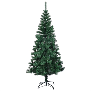 Bowery Hill Christmas Tree Green with Iridescent Tips PVC Steel Large