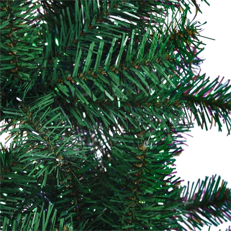 Bowery Hill Christmas Tree Green with Iridescent Tips PVC Steel Large