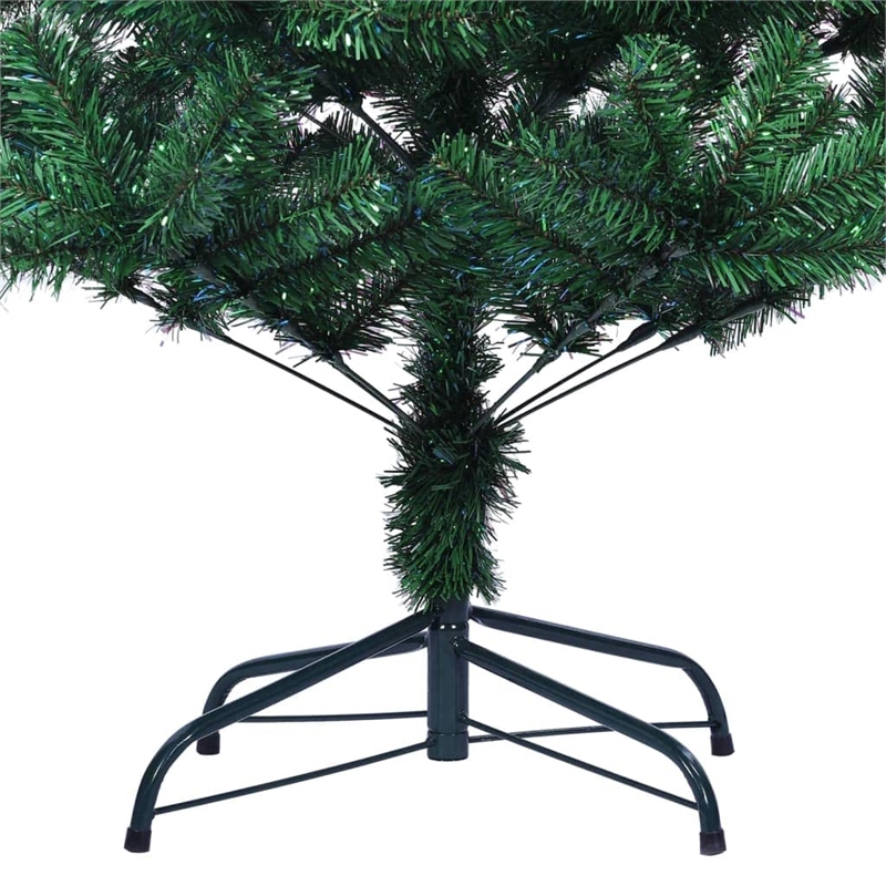 Bowery Hill Christmas Tree Green with Iridescent Tips PVC Steel Large
