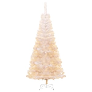 Bowery Hill Christmas Tree White PVC Steel 70.9&quot Tough Christmas Tree