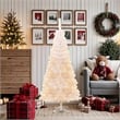 Bowery Hill Christmas Tree White PVC Steel 70.9