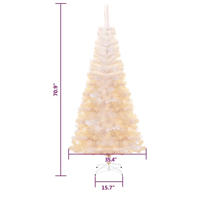 Bowery Hill Christmas Tree White PVC Steel 70.9